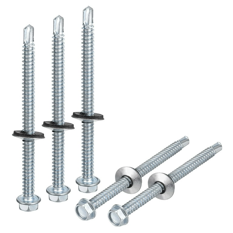1 in. Hex-Head Wood Screw with EPDM washer (50-Pack) 1 in. Hex-Head Wood Screw with EPDM washer (50-Pack)
