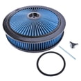 thumbnail image 1 of 14" x 3" Super Flow Air Cleaner Washable Recessed Blue Filter Black Top for Ford, 1 of 11