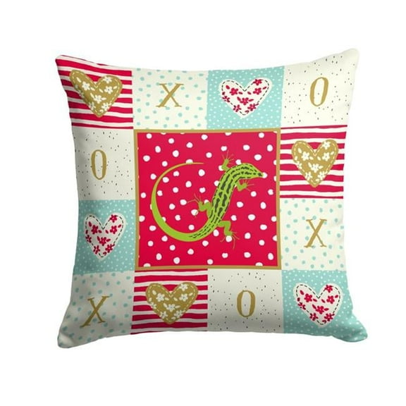 14 x 3 x 14 in. Lizard Fabric Decorative Pillow