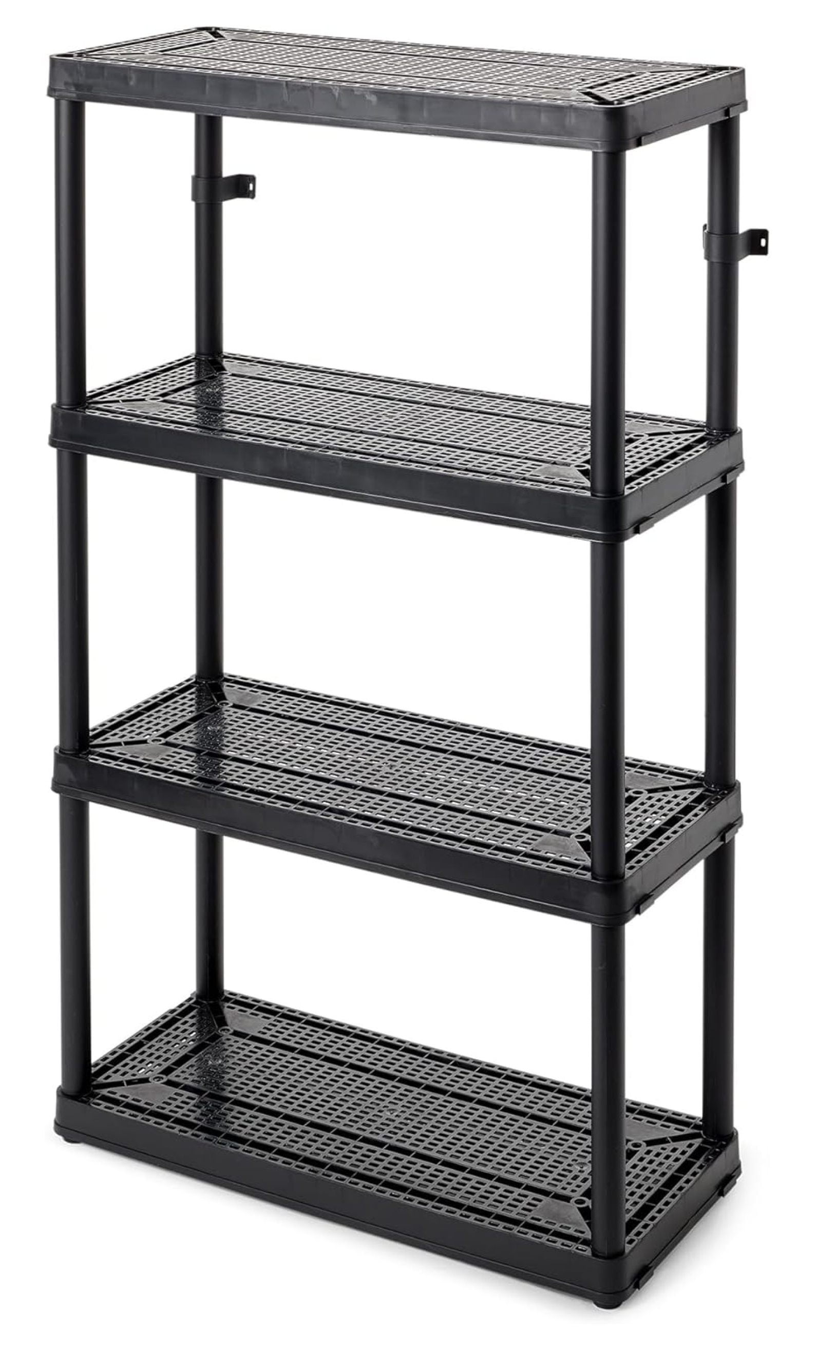 Maxit Black 4-Shelf Adjustable Ventilated Shelving Unit