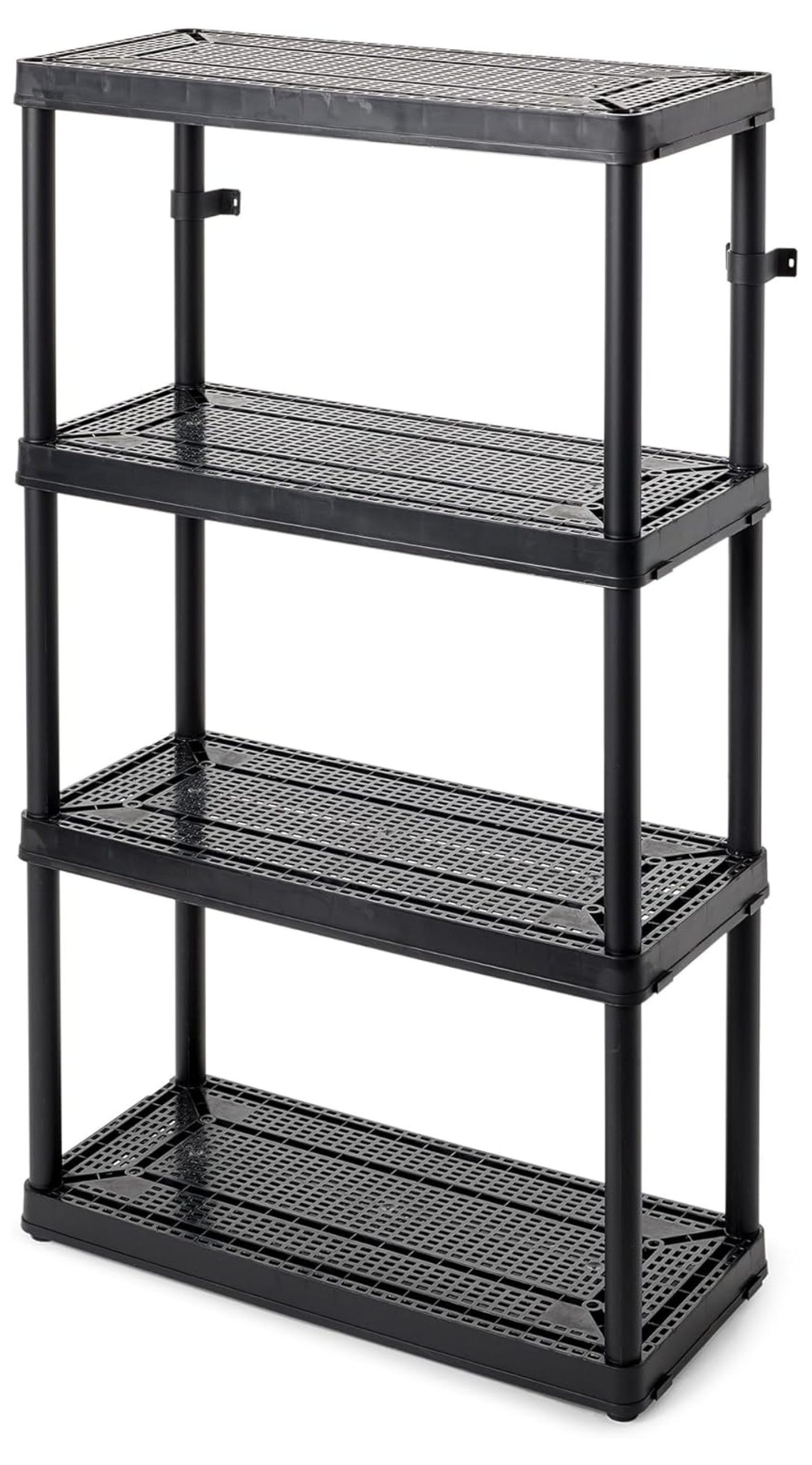 Maxit Black 4-Shelf Adjustable Ventilated Shelving Unit
