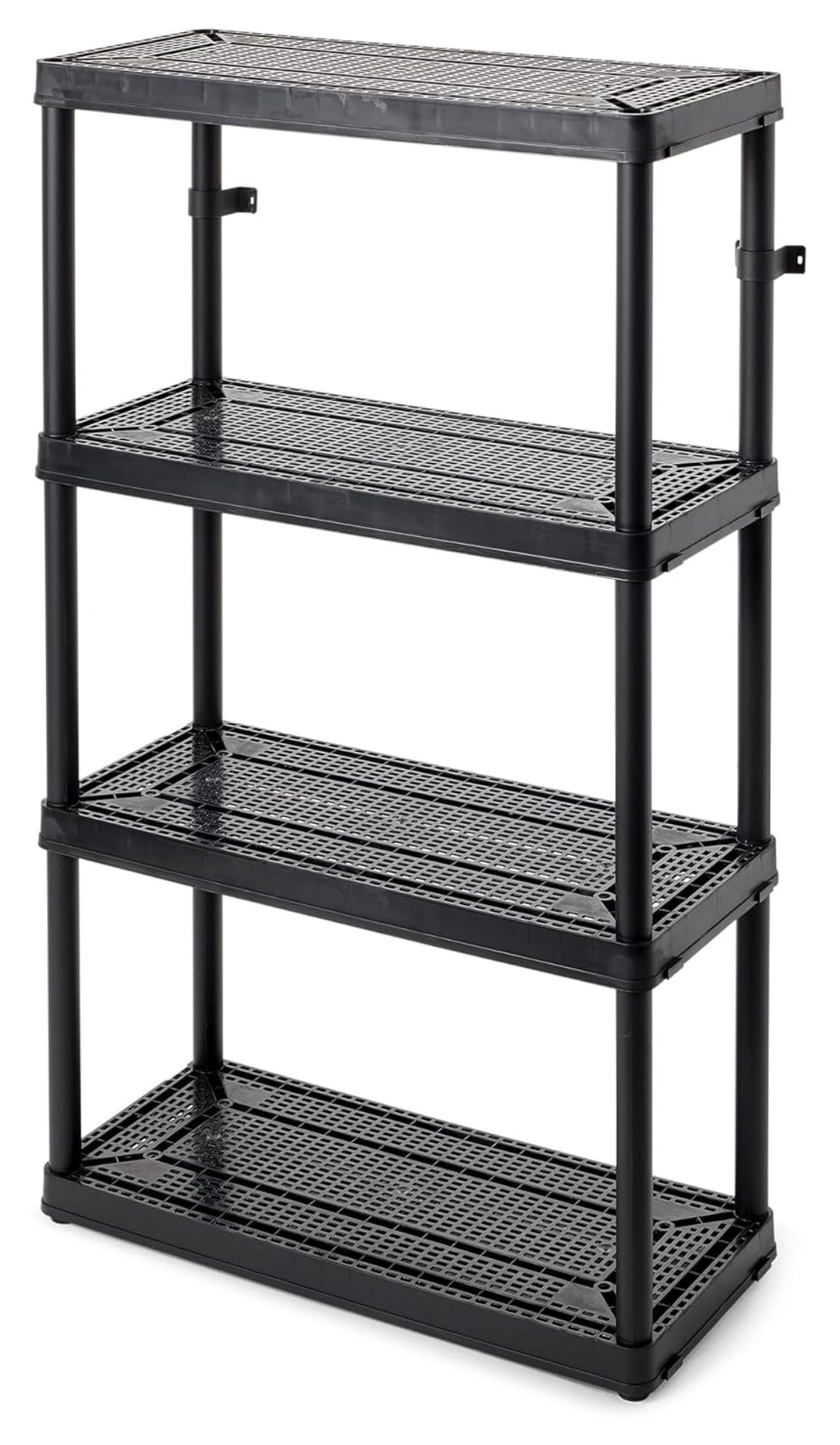 Maxit Black 4-Shelf Adjustable Ventilated Shelving Unit