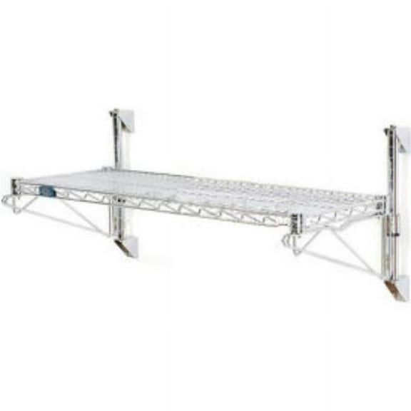 14 x 42 x 18 in. Nexel Poly Green Epoxy Wall Mount 1-Shelf Starter Wire Shelving