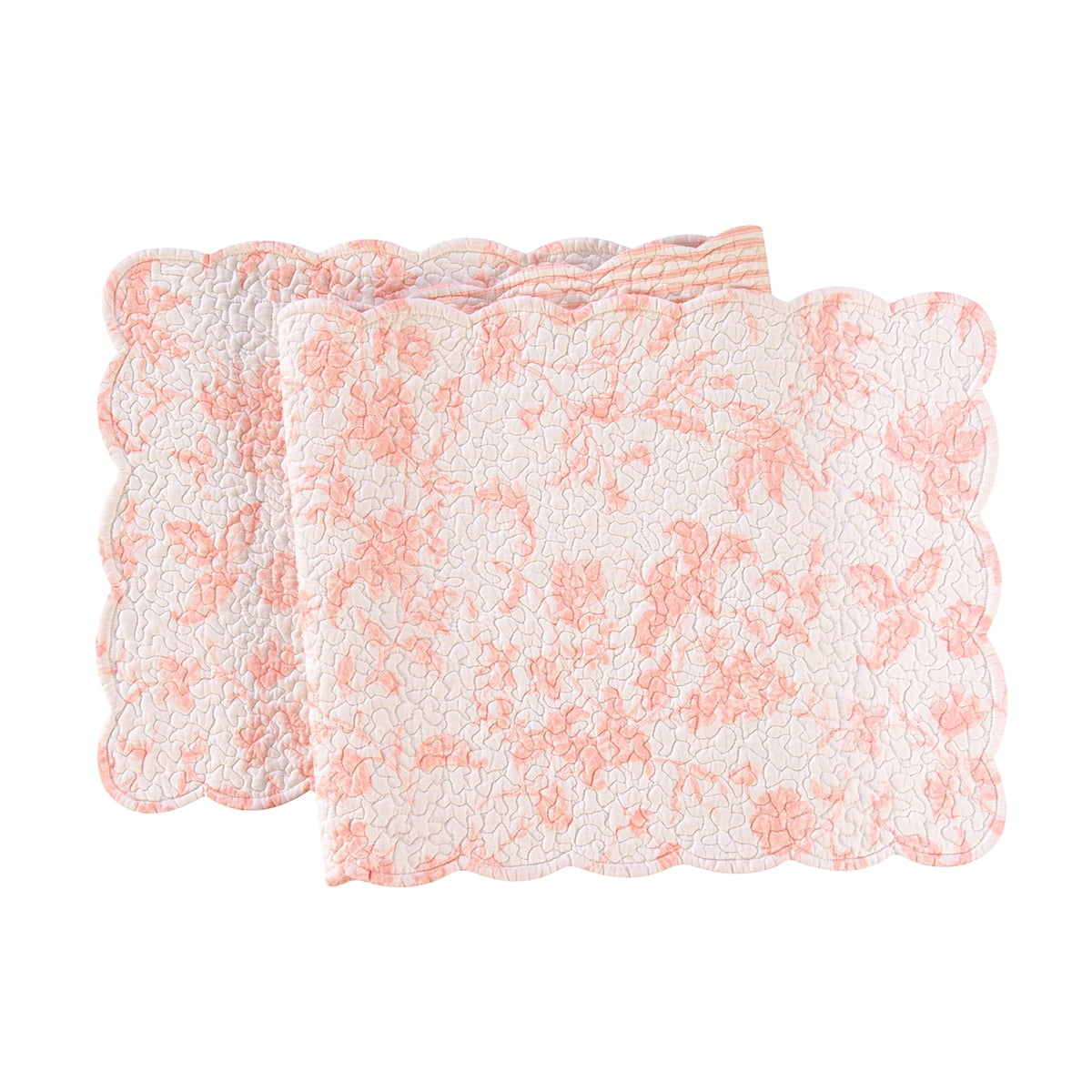 Brighton Pink Cotton Quilted Reversible Table Runner, 14" x 51"