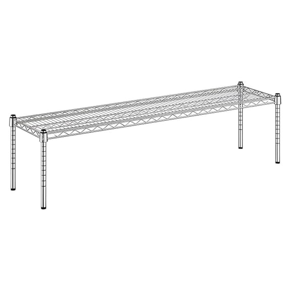 14" x 54" x 14" Wire Storage Shelf, Dunnage Rack, 1 Tier Small Shelf