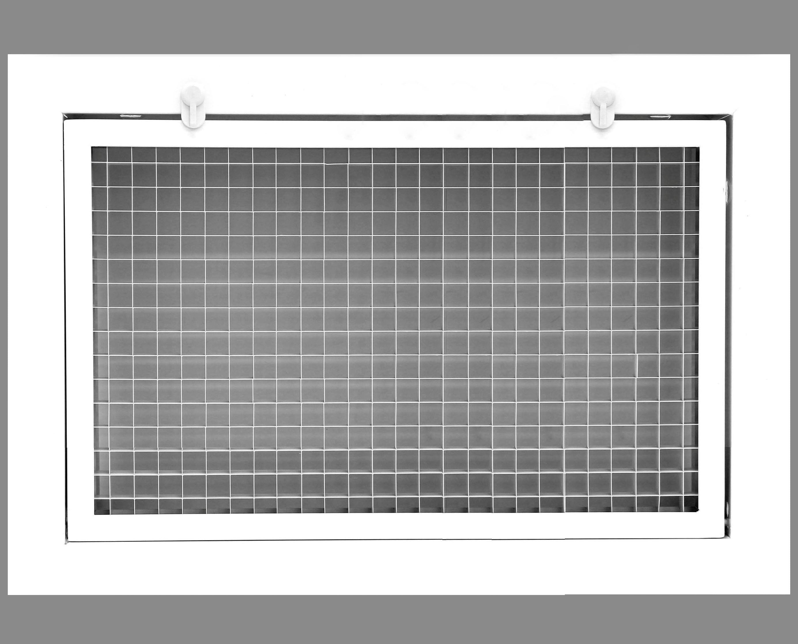 14" x 6" White Aluminum Eggcrate Return Air Filter Grille