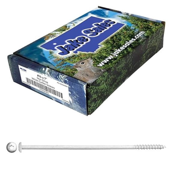 #14 x 7 Ceramic Coated Torx/Star Drive Gutter Screws - White Exterior 5 Pounds Qty ~82 Screws. for Fastening Gutters to Wood - T-30 Drive Head
