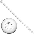 thumbnail image 1 of #14 x 7" Ceramic Coated Torx/Star Drive Gutter Screws - White Exterior Coated Gutter Screws - for Fastening Gutters to Wood - Torx/Star T-30 Drive Head (50 Count Gutter Screws), 1 of 4