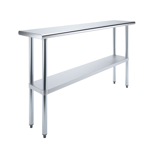 14" x 72" Stainless Steel Work Table with Undershelf Food Prep NSF Utility Work Station