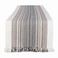 thumbnail image 1 of 14 x 72 in. Black Striped Fringed Table Runner, 1 of 1
