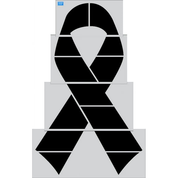 14' x 8.75' Awareness Ribbon 4 pcs Athletic Marking Track & Field Stencil Thickness: .125