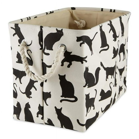 14 x 8 x 9 in. Cats Meow Rectangle Medium Polyester Pet Bin