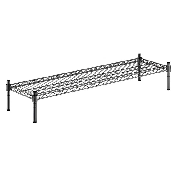 14" x " x 8" Black Epoxy Wire Storage Shelf, Dunnage Rack, 1 Tier Small Shelf