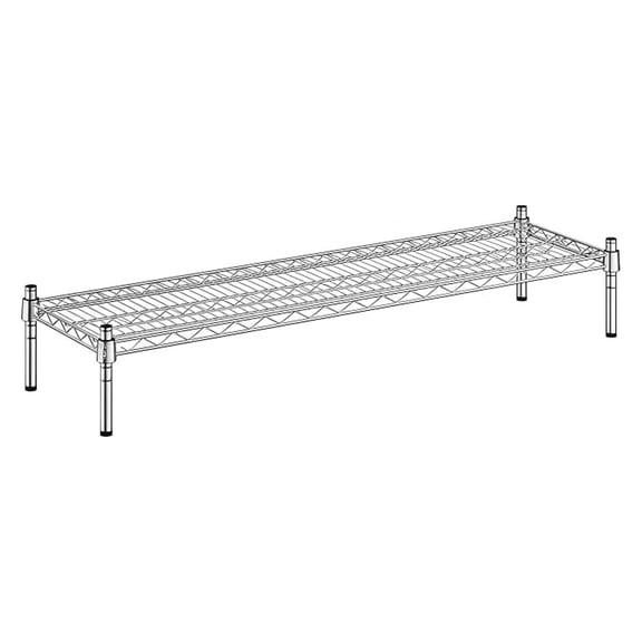 14" x " x 8" Wire Storage Shelf, Dunnage Rack, 1 Tier Small Shelf