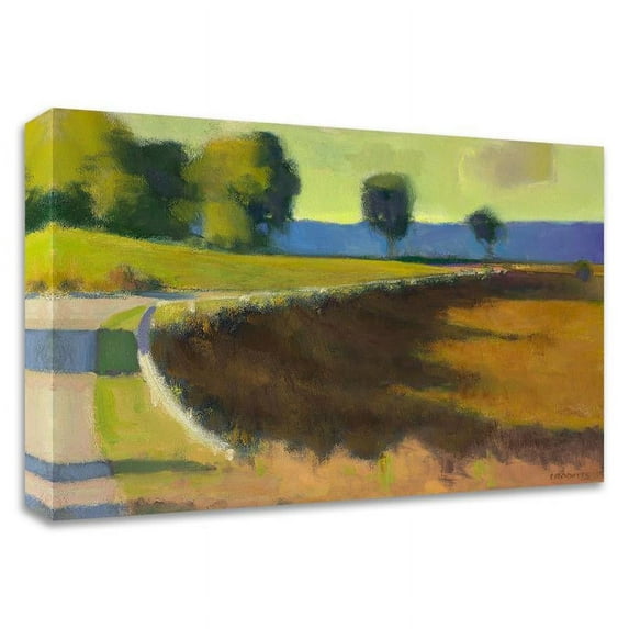 14"x12" Late Afternoon- the Pyrenees by Ian Roberts Print on Canvas Fabric White