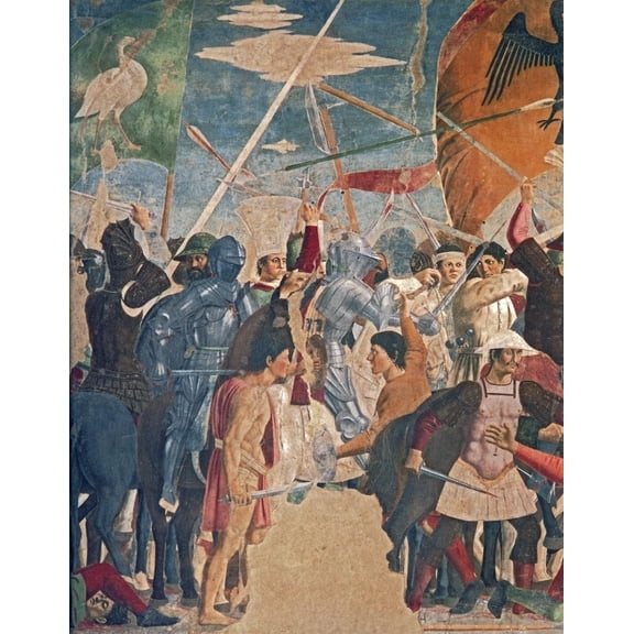 14"x18" Fine Art Quality Poster: Battle between Heraclius and Chosroes detail - Piero della Francesca 【Rolled Canvas】