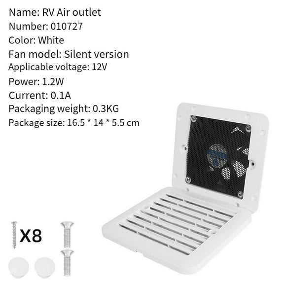 140*130mm RV side mounted air outlet exhaust fan exhaust vent fan