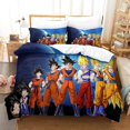 140*200cmGoku Saiyan 3D Duvet Cover Bedding Set For Boys Girls