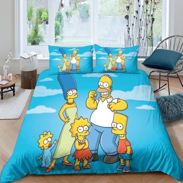 140*200cmThe Simpsons Quilt Set Quilt Cover Printed Bedding Quilt