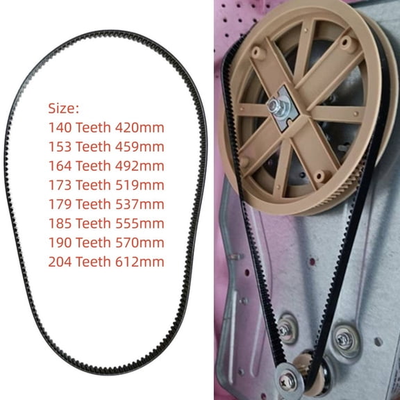 140-204 Teeth 420-612Mm Bread Maker Belt Kitchen Appliance Accessories 173T YIWEI