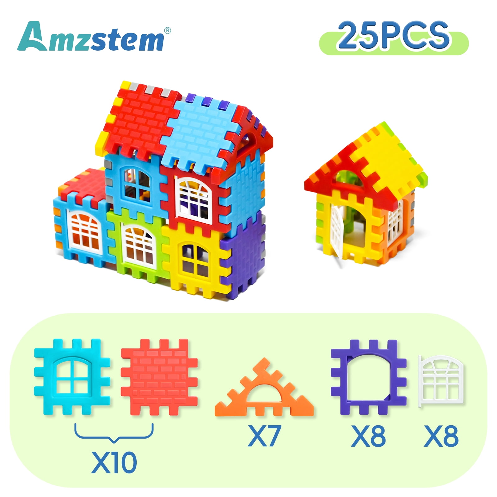 140-25PCS Large Scale House Building Blocks Simulation Window Design ...