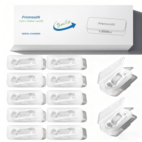 140 Count Braces Flossers with 10 Travel Cases, Orthodontic Flossers for Braces - Ortho Dental Floss Picks, 14 Count (Pack of 10)