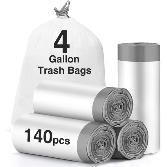 Hero Kitchen Trash Bags, 4 Gallon, 40 Bags (Lavender Scent), Odor Neutralizer, Flap Ties, Lavendar/White