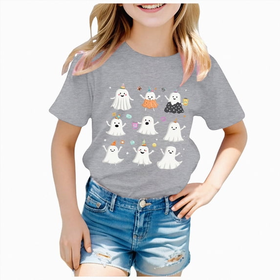140 Halloween Girls Short Sleeves Halloween Clothes For Girls Fall Shirts For Girls Shirts For Girls