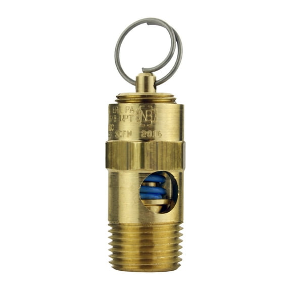 140 PSI 3/8" Male NPT Air Compressor Safety Relief Pop Off Valve Solid Brass USA