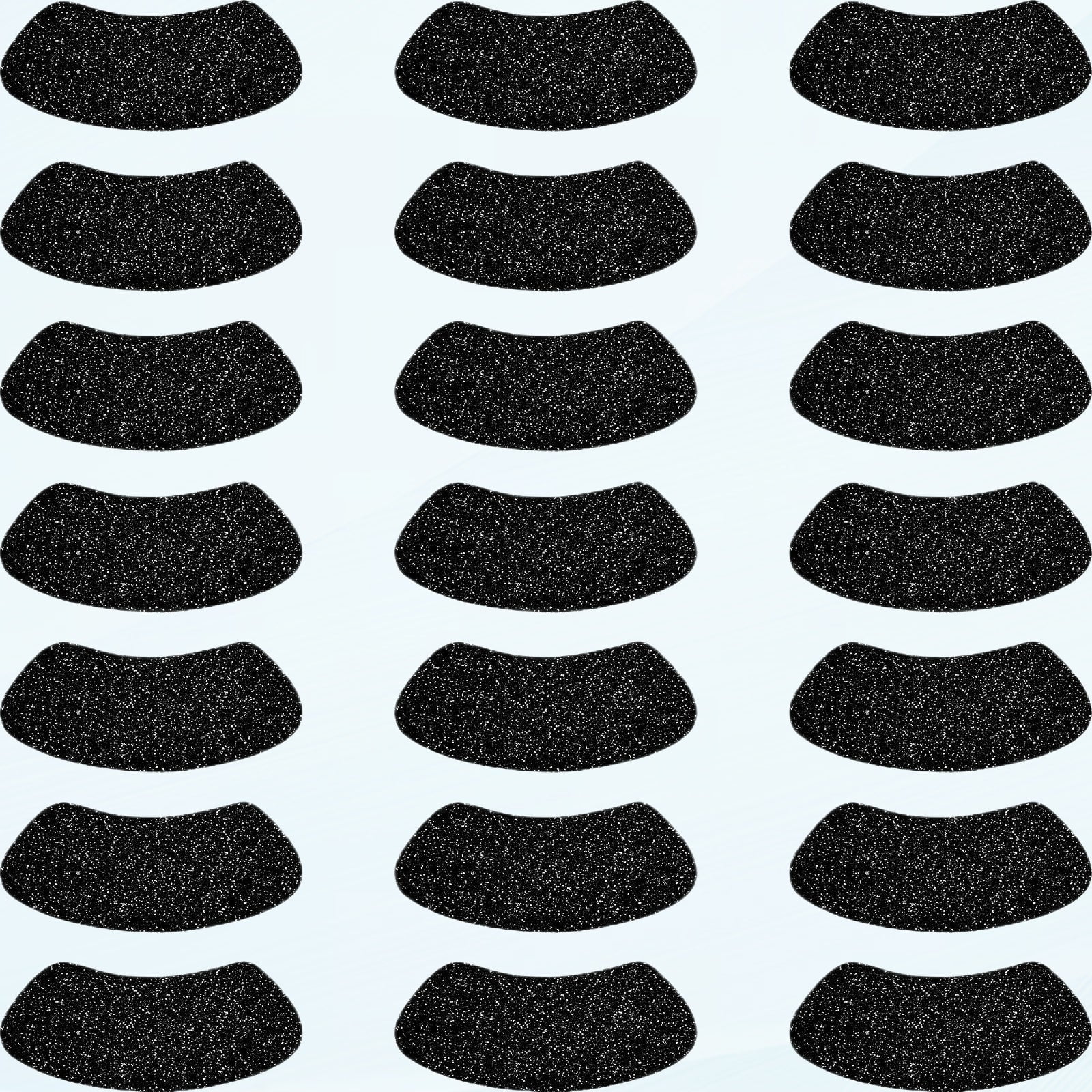 140 Pairs Black Sports Glitter Eye Stickers Black Stripes Adhesive Stickers for Sports Event Football Baseball Softball