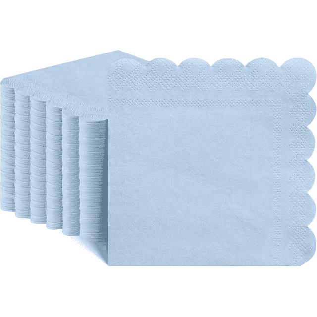 140 Pcs 5 x 5 Light Blue Cocktail Napkins for Back to School Party ...