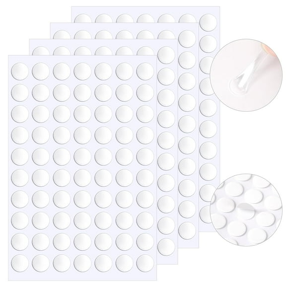 140 Pcs Double Sided Sticky Dots Removable Round Putty Clear Double Sided Tape for Crafts No Trace Sticky Tack Adhesive Tape (15 mm)