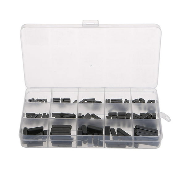 140 Pcs for Key Stock Assortment Kit Parallel Drive Shaft Keys Set with Plastic