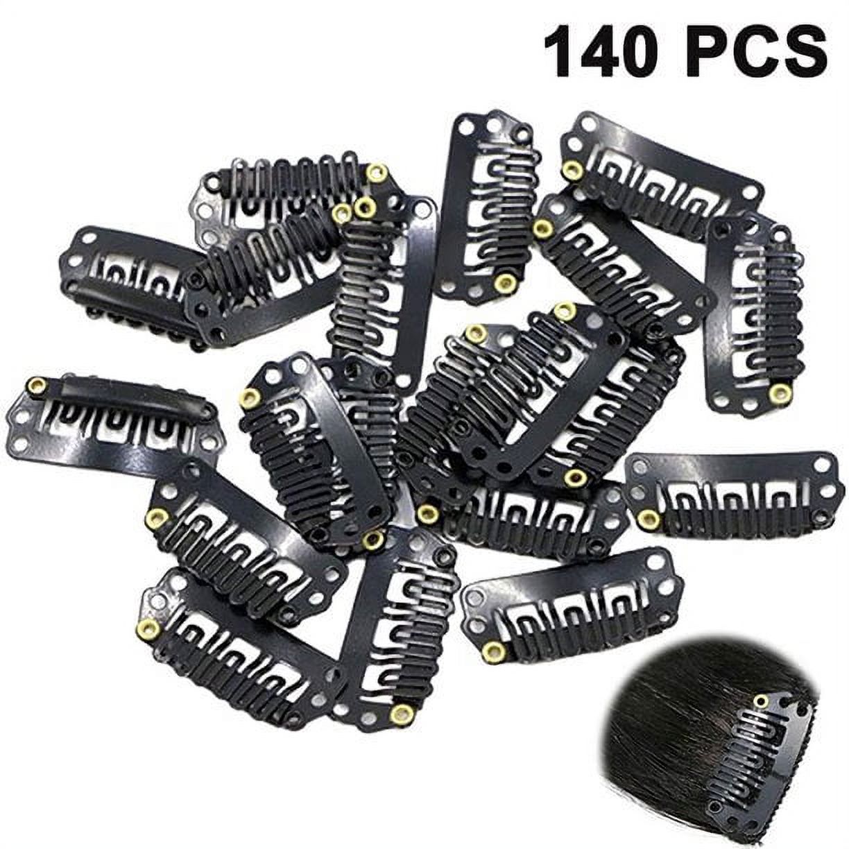 140 Piece Clips Wigs Clips U Shape Snap Clips Iron Metal Replacement Hair Clips Comb Clips for Extensions Wigs DIY Hair Extensions - image 1 of 9