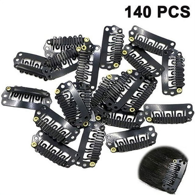 140 Piece Clips Wigs Clips U Shape Snap Clips Iron Metal Replacement Hair Clips Comb Clips for Extensions Wigs DIY Hair Extensions