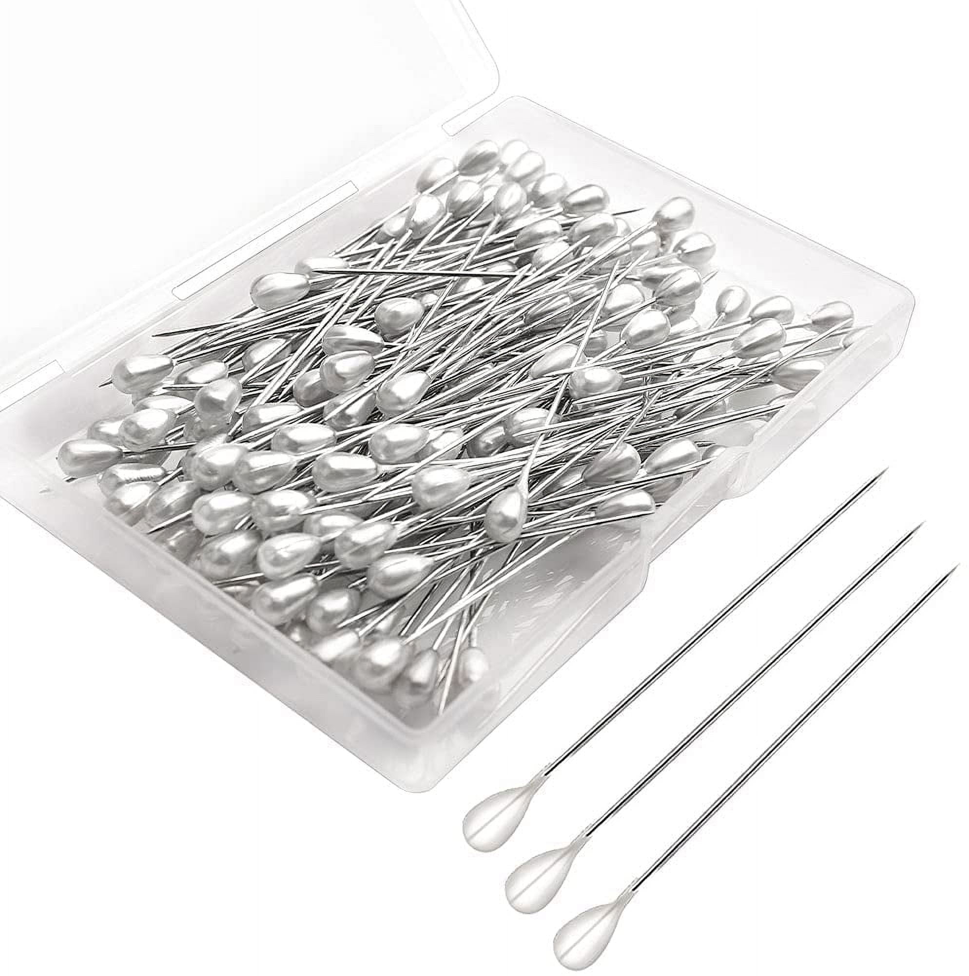 140 Pieces Corsage Pins, Long Teardrop Pearl Head Pins Sewing Pins ...