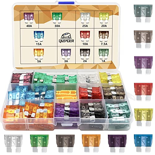 140 Pieces Fuses Automotive - Standard Blade Car Fuse Kit, Auto Fuse Assorted for Marine, RV, Camper, Boat, Truck (1A 2A 3A 5A 7.5A 10A 15A 20A 25A 30A 40AMP)$$Vehicle Parts & Accessories