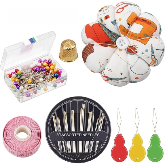 140 Pieces Sewing Tool Set Including Tomato Pin Cushion, Pumpkin Wrist ...