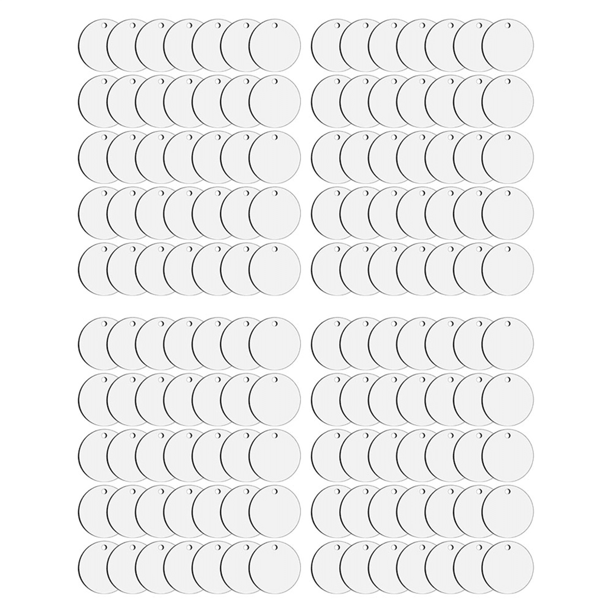140 Pieces Sublimation Ornament Blanks, Round Blank Sublimation Ornaments Sublimation for Christmas Tree, DIY Handmade