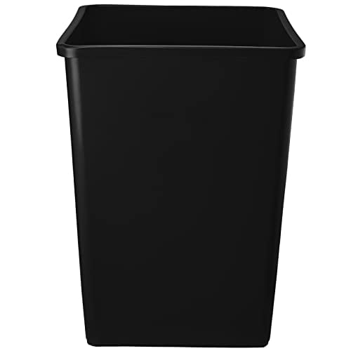 140 Qt. / 35 Gallon / 132 Liters Black Square Trash Can. Trash Bin Kitchen Garbage Can Waste Basket Recycle Bin$$Storage