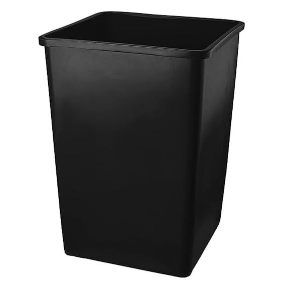 140 Qt. / 35 Gallon / 132 Liters Black Square Trash Can. Trash Bin Kitchen Garbage Can Waste Basket Recycle Bin