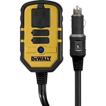 140-Watt Portable Car Power Inverter with Dual USB Ports