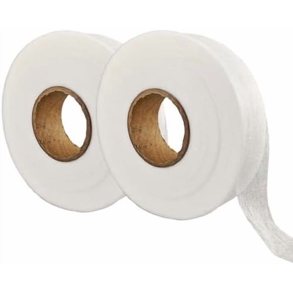 140 Yards 3/4 Inch No Sew Iron Hem Tape - 2 Rolls Hemming Tape Fusible Adhesive for Clothes, Curtains, Pants (White, 3/4 Inch)