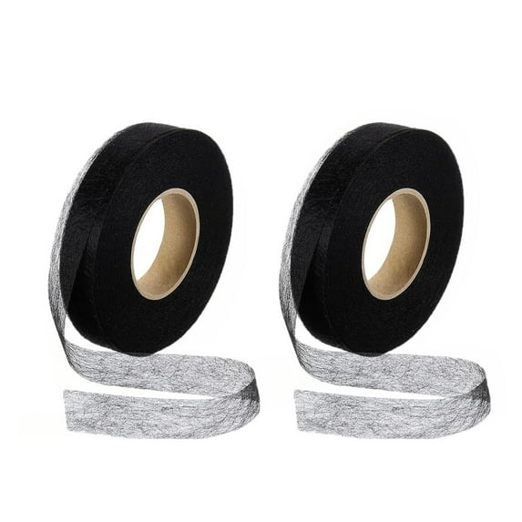 140 Yards Iron on Hemming Tape, 2 Rolls Black Hemming Tape for Pants, Hemming Tape Sewing Supplies, Hem Tape Fusible Tape Adhesive Wonder Web for Curtain, Pants, Clothes
