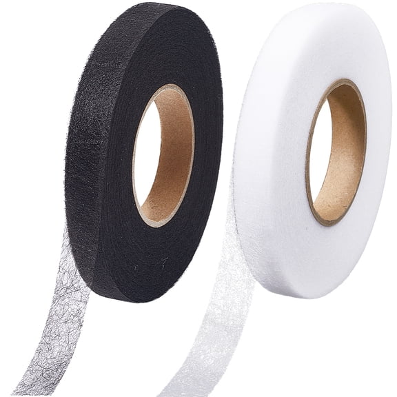 140 Yards Iron on Hemming Tape 2 Rolls Adhesive No Sewing No Gluing Fabric Fusing Hem Web Stitch Witchery Fusible Tapes