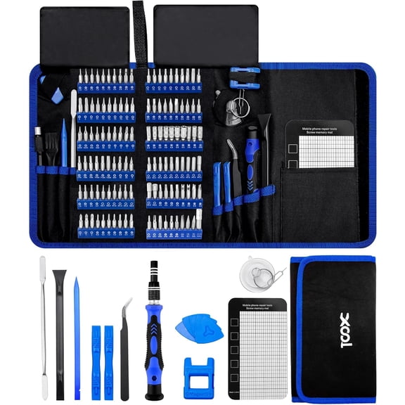 140-in-1 Precision Screwdriver Set for Electronics Repair with 120 Magnetic Cr-V Bits, Electronics Tool Kit for Macbook, iPhone, Laptop, PC, Game Console, Tablet