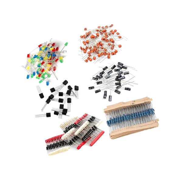1400/1500Pcs Electronics Component Assortment Set Capacitors Led Diode Resistor Transistor Accessoreis