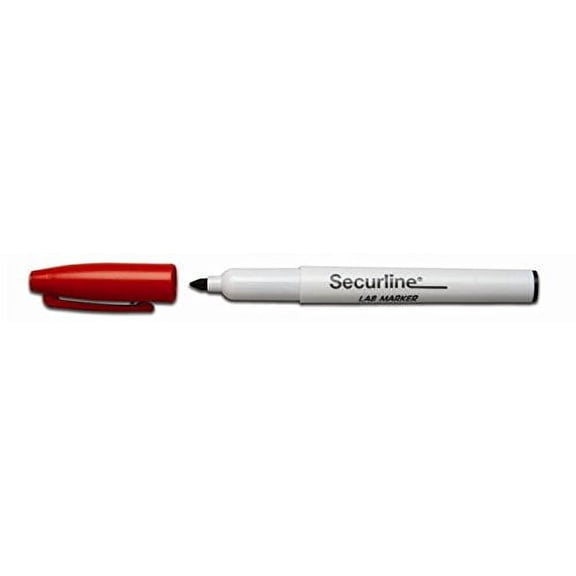 1400-16-PDC Securline Lab Marker with Fine Tip, Non-Sterile, Red (Pack of 10)$$Office