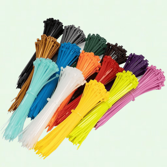 1400 Colored Zip Ties 2.5x100mm - Multi-Purpose Self-Locking Nylon Cable Ties - Home Office Garden Garage and Workshop