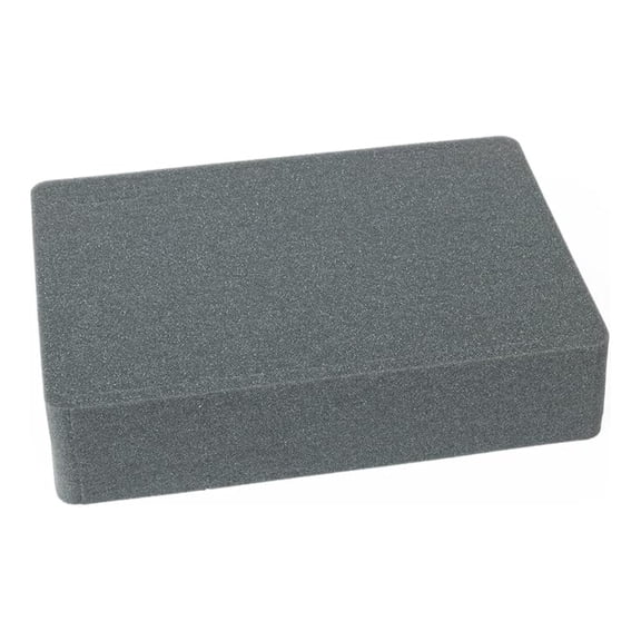 1400 Middle Pluck Foam Insert - Grey - Customizable Pick N Pluck Foam - 11.81" x 8.87" x 3.38" - USA Made - Protective Case Foam - Equipment & Tool Storage